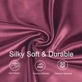 thumbnail image 6 of King Size Satin Pillowcase Set of 2 - Burgundy Silk Pillow Cases for Hair and Skin 20x36 inches, Satin Pillow Covers 2 Pack with Envelope Closure, 6 of 7