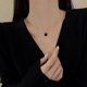 thumbnail image 4 of Collar con colgante cuadrado exquisito negro minimalista para mujer, gargantilla de acero inoxidable, cadenas de moda, joyería, regalos de fiesta, 4 of 4