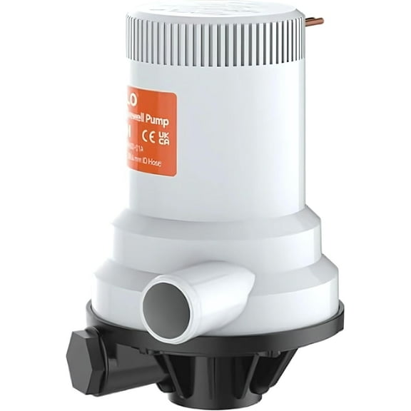 SEAFLO 01 series 1600 GPH Dual Port Livewell Pump 1" NPT Inlet 24V