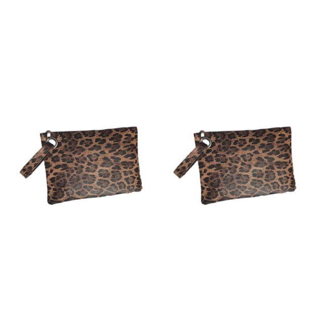Qarigey Bolso De Estilo Simple Para Mujer - Bolso Multicolor Que Ahorra Espacio Bolsos De Mujer Monedero De Gran Capacidad Leopardo marrón 2Conjunto