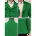 thumbnail image 6 of INSPIRE CHIC Men's Winter Trench Coat Stand Collar Double Breasted Pea Coats M Green, 6 of 6