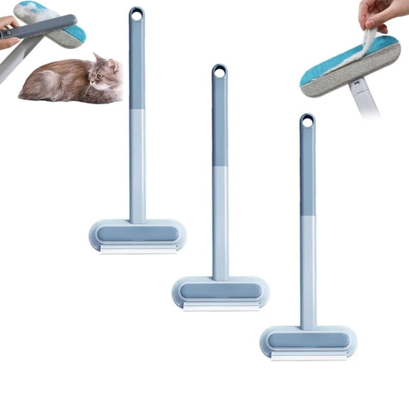 Pet Hair Remover, Pet Hair Removal Tool,Washable Lint Cleaner with Long Handle,4-in-1 Reusable Pet Hair Remover Brush, for Couch, Carpet,Furniture, Clothes and Bedding