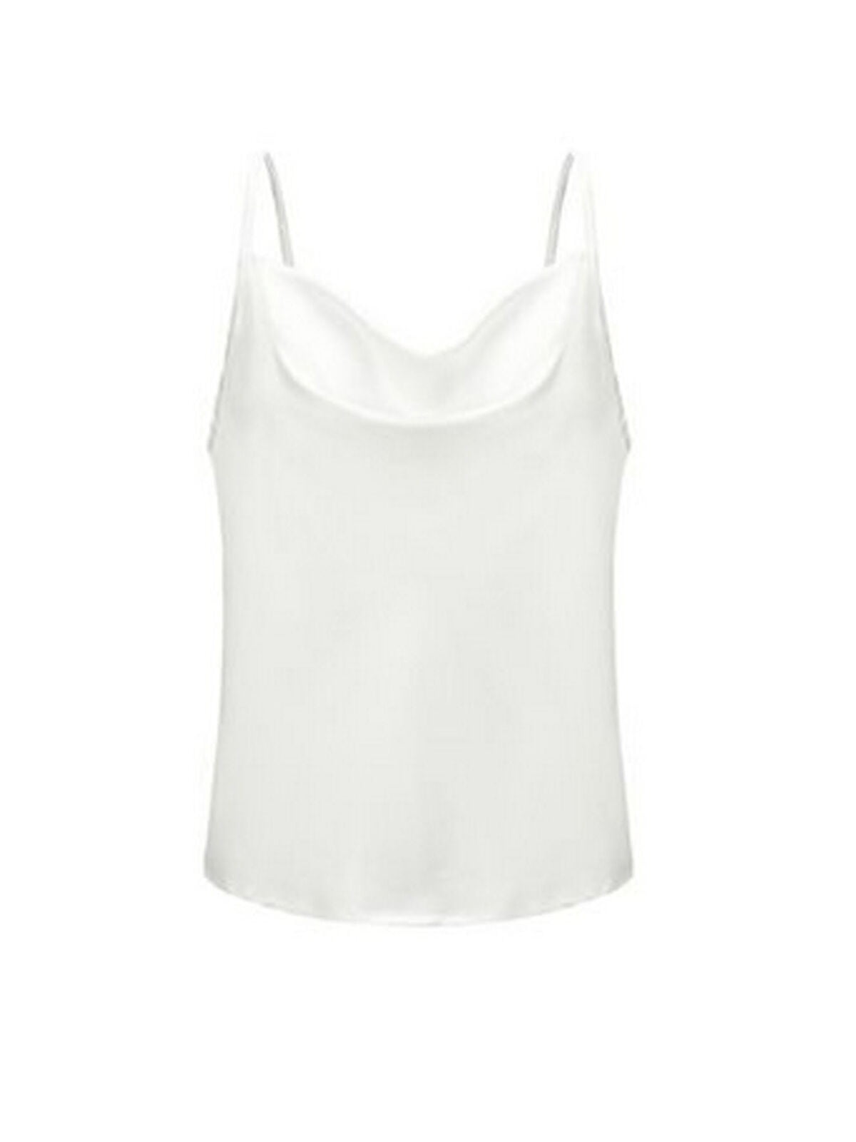 white satin vest top