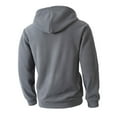 thumbnail image 4 of MHFRRA Sudadera con Capucha, Cuello Alto, Media Cremallera y Forro, Manga Larga, Térmica, Cálida, Deportiva, para Exteriores, Informal, Ajuste Cómodo Gris, 4 of 8