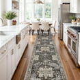 thumbnail image 4 of General Hallway 3x14 Runner Rugs - Large Boho Rugs for Living Room Stain Resistant Carpet Vintage Tribal Rugs for Bedroom Kitchen Bathroom Non Slip Backing Home Decor Floor Decoration Mat 3X14 Black, 4 of 12