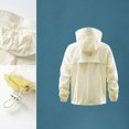 thumbnail image 4 of Xfvqtps Sun Protection Clothing for Mens Sun Protection Hoodie Full Zip up Solid Color Long Sleeve Breathable Summer Light Jacket for Fishing Hiking Athletic Running Beige, 4 of 9