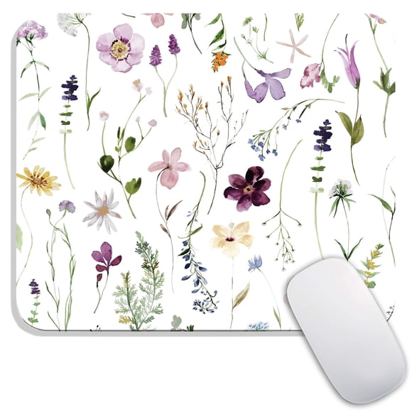 Mouse pad cuadrado Armanza 24 x 20 cm floral impermeable