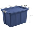 thumbnail image 2 of Sterilite 30 Gallon Carrying Handles Plastic Storage Box, Stadium Blue, 2 Count, 2 of 4