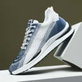 thumbnail image 3 of Mens Elevator Sneakers Invisible Height Increasing Elevator Shoes cloud runners 2.4" boost Taller Lightweight Breathable Mesh Upper Hidden Heel Trainers Lace-up Sports Shoes White 42, 3 of 7
