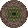 thumbnail image 1 of Ahgly Company Machine Washable Indoor Round Transitional Purple Lily Purple Area Rugs, 5' Round, 1 of 7
