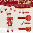 thumbnail image 4 of Yescom Christmas Pre-lit LED Candy Cane Lights Red Bowknot with Metal Frame for Outdoor Indoor Yard Garden Porch Holiday Displays, 4 of 9