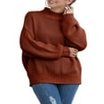 thumbnail image 1 of MesaSe Fall Winter Womens Turtleneck Oversized Sweaters Long Sleeve Pullover Loose Chunky Knit Jumper, 1 of 7