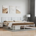 thumbnail image 1 of vidaXL Metal Bed Frame with Headboard White 193x203 cm, 1 of 5