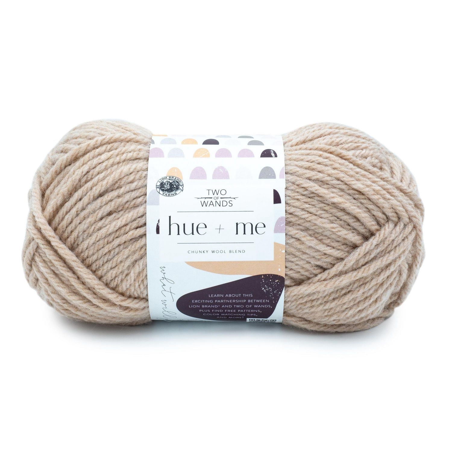 Lion Brand Yarn 617-099 Two of Wands Hue and Me Fil volumineux du désert