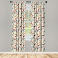 thumbnail image 3 of Ambesonne Botanical Curtains, Ornate Fresh Nature, Pair of 28"x84", Multicolor, 3 of 5