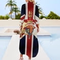 thumbnail image 2 of Union Jack with Windsor Insignia Long Sleeved Shirt Dress Women dresses summer Long veiled dresses, 2 of 6