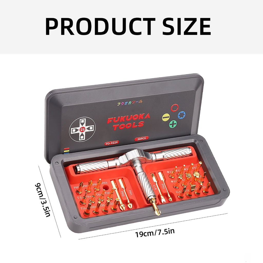 Ratchet Screwdriver Set 30 in 1 Magnetic Precision Screwdriver Bit Screwdriver