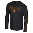 thumbnail image 2 of Men's Colosseum Black Virginia Tech Hokies Color Pop Active Blend 2-Hit Long Sleeve T-Shirt, 2 of 3
