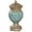 Aqua, variant on Cambria Tall Covered Jar Cinnabar - Made of Resin - Painted by Hand - Traditional Style - Decorative Jars for Bedroom, Kitchen, Living Room - 13 1/2 Inches High