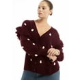 thumbnail image 3 of June + Vie Women's Plus Size Ruffle-Sleeve Cardigan, 3 of 3