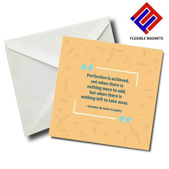 Antoine De Saint-Exupery Inspirational Quote Magnet for refrigerator. Great Gift! By Flexible Magnets