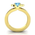 thumbnail image 4 of Diamond-Capitals 2.35 Carat Sparkle Oval Cut Blue Topaz & Black Onyx Gemstone Proposal Ring for Ladies Solid 14K Yellow Gold Size 8.5, 4 of 8