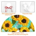thumbnail image 6 of Kll 36" Christmas Tree Skirt Yellow Sunflowers With Green Leaves Xmas Tree Skirts Mat For New Year Xmas Holiday Party Indoor Outdoor Home Decoration, 6 of 9