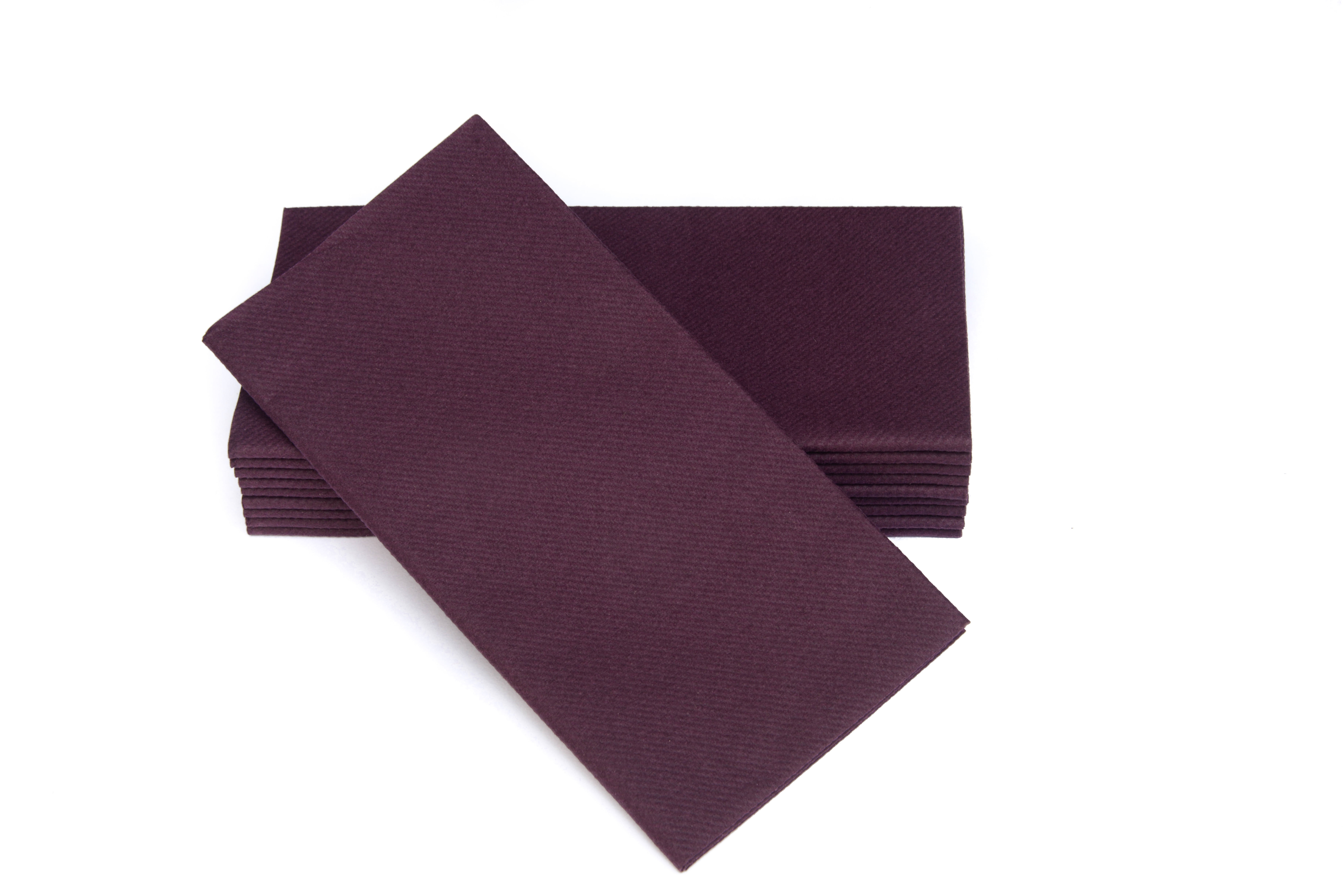 Set of 4 Chainlink-Motif Purple Cotton Twill Made in USA 4 Dinner Napkins