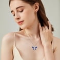 thumbnail image 2 of Blaniy Women Butterfly Necklace 925 Sterling Silver December Birthstone Pendant Created Gemstone Jewelry Gifts for Women, 2 of 6