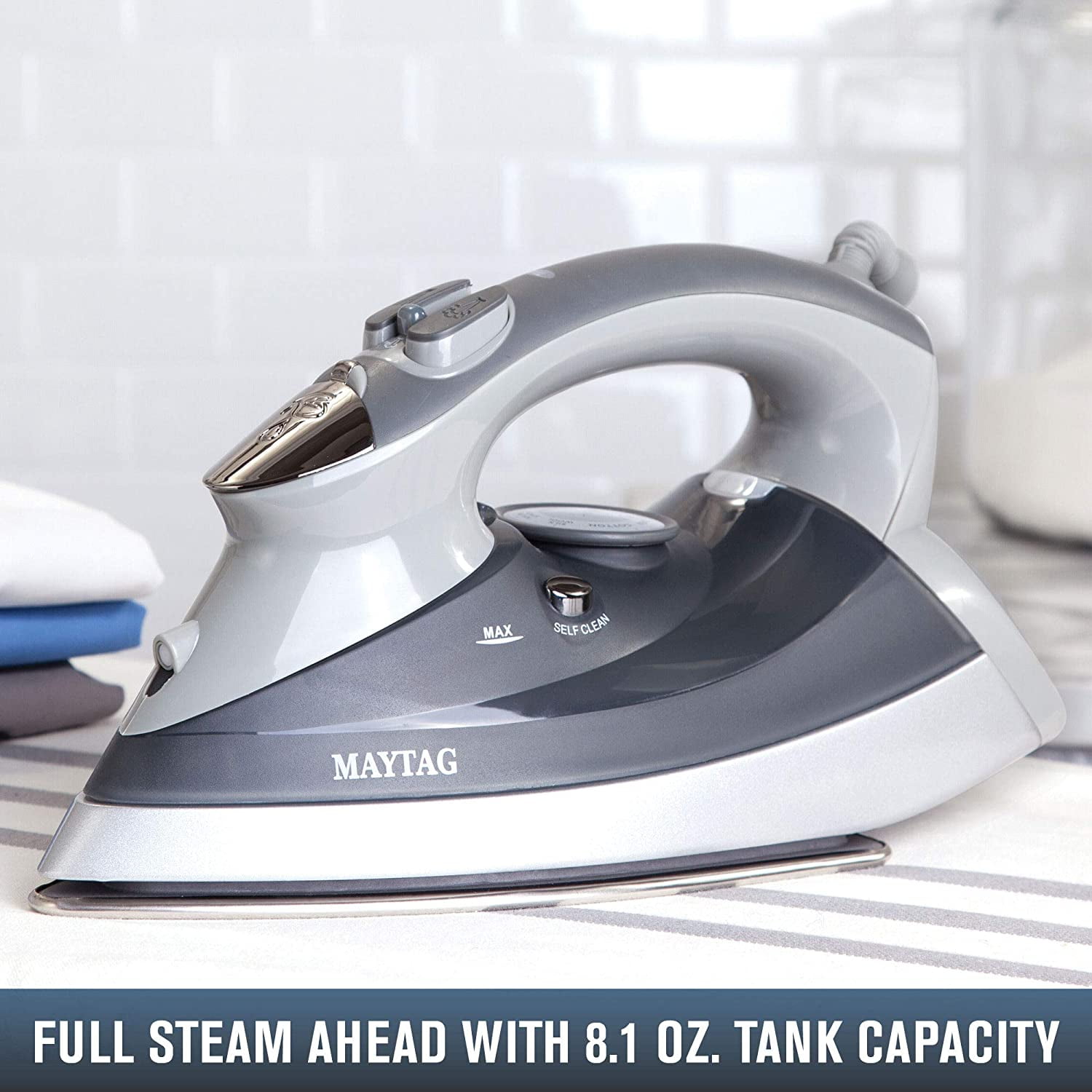 maytag m400 speed heat iron & vertical steamer