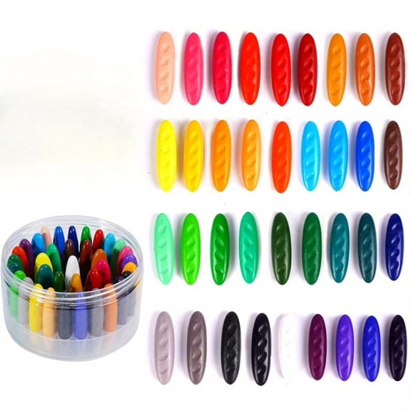 CHENFENG Washable Non-Toxic Jumbo Peanut Grip Crayons 36 Count