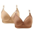 thumbnail image 2 of Jalioing 2 Pack Everyday Bralettes Womens Full Coverage Bras Adjustment Straps Wireless Bra, 2 of 9