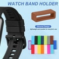 thumbnail image 3 of Uxcell 6 Pcs Watch Band Holder Loop, 20mm Silicone Replacement Fastener Rings Watch Band Strap Keeper, Brown, 3 of 7