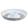 thumbnail image 4 of INFUSE 16" Lebrillo Pattern Melamine Chip & Dip Serving Platter for Outdoor Parties Entertaining, Black, 4 of 4