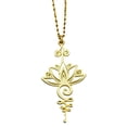 thumbnail image 1 of Collar Con Colgante De Flor De Loto, Collar De Yoga, Joyería Para Mujeres Y Niñas, Regalo Para Yoga O Oración Inevent AP006898-02, 1 of 6