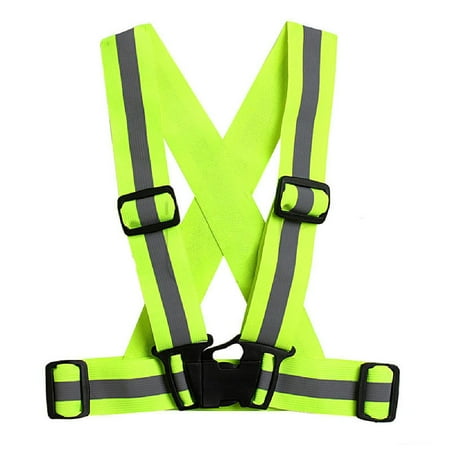 

1x Elastic Ribbon Stripe Reflective Vest Safety Security For Kids Children
