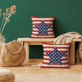 thumbnail image 2 of 4th of July Pillow Covers 16x16 Inch Set of 2 Memorial Day Independence Day Red Stripe Blue Star Decor Throw Pillows American Flag USA Patriotic Outdoor Cushion Cases for Couch Bed Decorations, 2 of 6