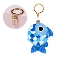 thumbnail image 5 of Hzzsbu Cartoon Keychain, Cute Little Fish Keyring, Fish Key Ring, Car Key Chain, Coin Purse Keychain Access Card Leather Case Cute Charm, 5 of 7