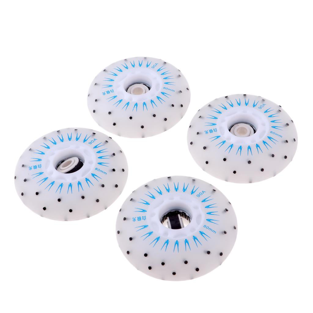 4pcs Roller Skates Wheels Light Replacement Skating Accessory Wear-resistant 