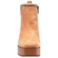 thumbnail image 3 of Vince Camuto Rafella Tan Latte Block Heel Bootie Platform Fur Lined Ankle Boot (Skinny Latte, 9), 3 of 5