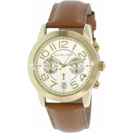 Michael Kors Women's Mercer MK2251 Gold Leather Japanese Quartz Fashion Watch