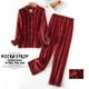thumbnail image 2 of Pijamas de franela de algodón para mujer, ropa de S-XXXL de talla grande, traje de casa, Tops de dormir con estampado a cuadros, Otoño e Invierno, 2 of 4