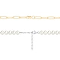 thumbnail image 2 of Layering Necklace with Pearls and Paperclip Chain, 2 of 4
