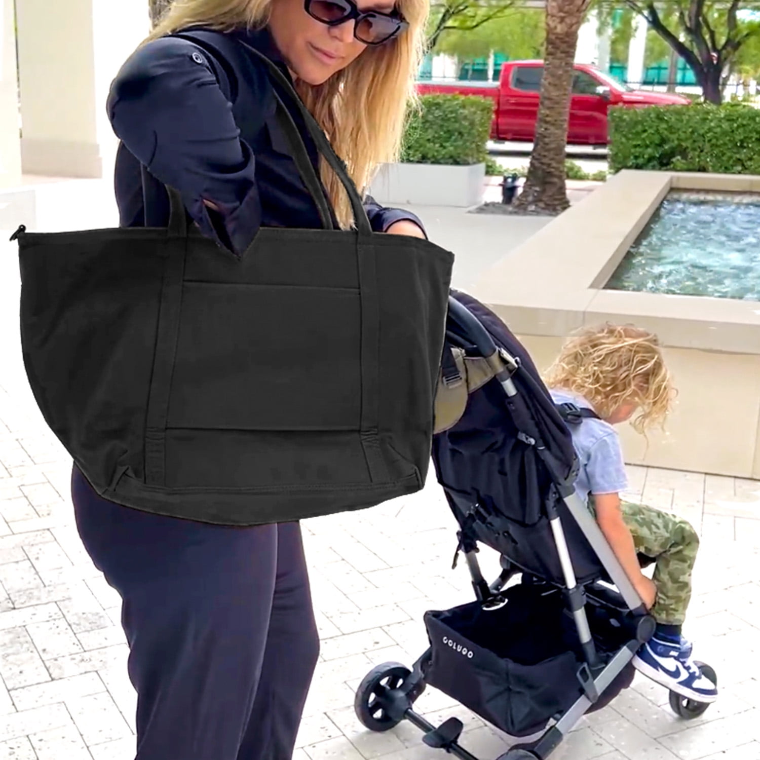 Colugo The Diaper Tote, Baby Diaper Tote Bag, Black