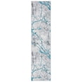 thumbnail image 2 of SAFAVIEH Amelia Pemala Abstract Runner Rug, Gray/Aqua, 2' x 8', 2 of 11