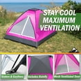 thumbnail image 4 of 2 Person Lightweight Camping Tent with Rain Fly and Carrying Bag, 4 of 6
