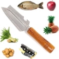 thumbnail image 6 of Multifunctional Vegetable Peeler with Wooden Handle and Bottle Opener 2-in-1 Stainless Steel Blade Kitchen Tool for Fruit Apple Potato Pumpkin Papaya Zucchini, 6 of 8