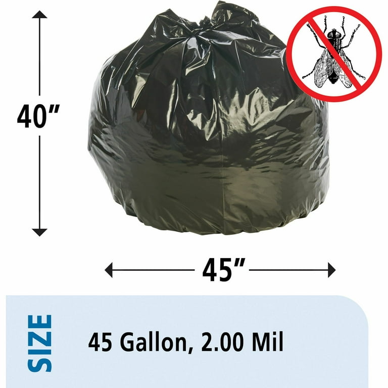 Pitt Plastics RX482XG Shark Skin Gray Trash Bags - 40 x 46 - 40-45 Gallon  Capacity - Heavy Duty - .7 Mil - 125 per case - Perforated Roll