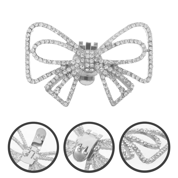 OUNONA 1 Pair Bride Shoe Clips Bow Shoe Buckles Wedding Shoe Charms Bridal Shoe Decorations