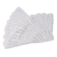 thumbnail image 2 of Vintage Manual Crochet Flowers White Round Lace Tablecloth Table Cover Embossed, 2 of 9